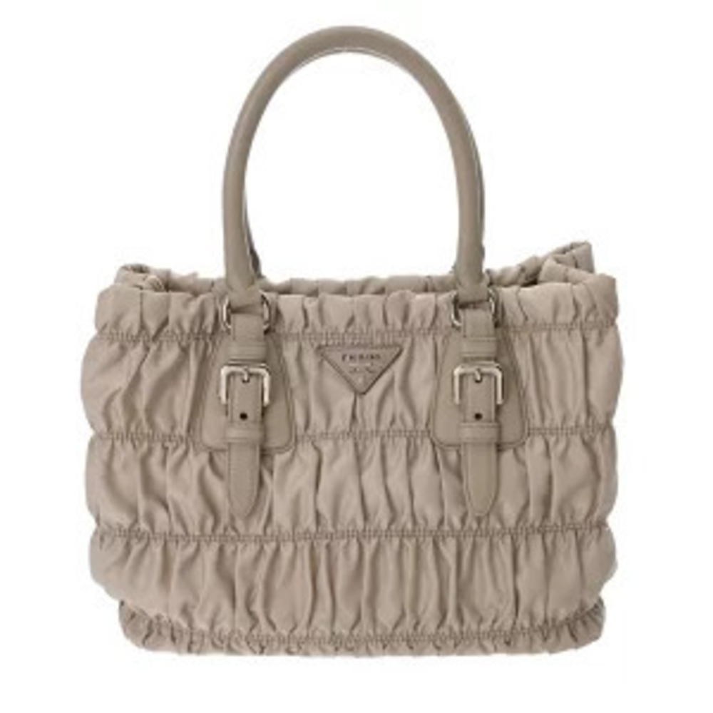 Prada Gaufre Tessuto leather convertible tote Beige Tan - Picture 1 of 9